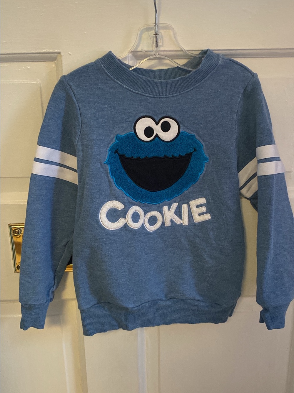 Little Sleepies sesame street collection Blue Cookie Monster Applique Sweatshirt